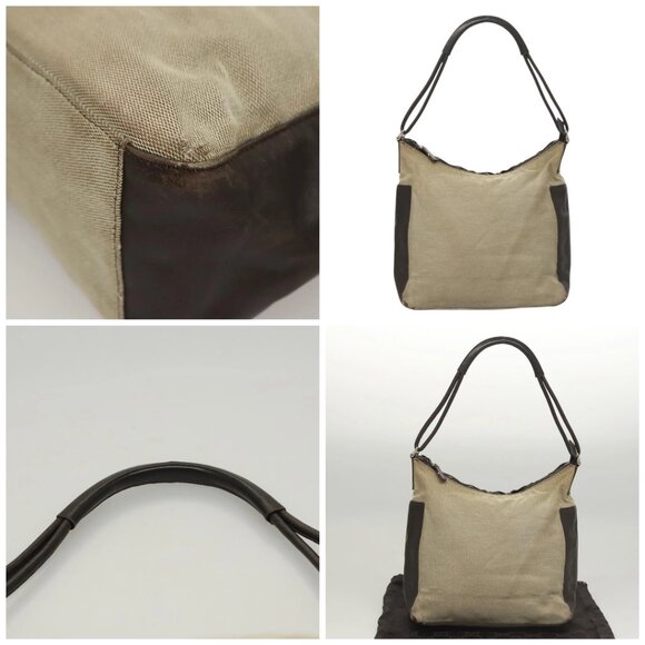 GUCCI Shoulder Bag Canvas Gray Silver - Picture 10 of 14